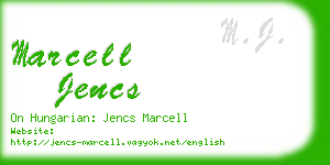 marcell jencs business card